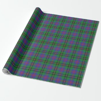 Clan Wood Green And Blue Scottish Tartan Wrapping Paper by OldScottishMountain at Zazzle