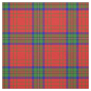 Clan Wood Red Dress Scottish Tartan Plaid Fabric