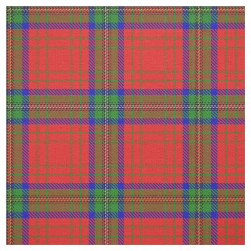 Clan Wood Red Dress Scottish Tartan Plaid Fabric