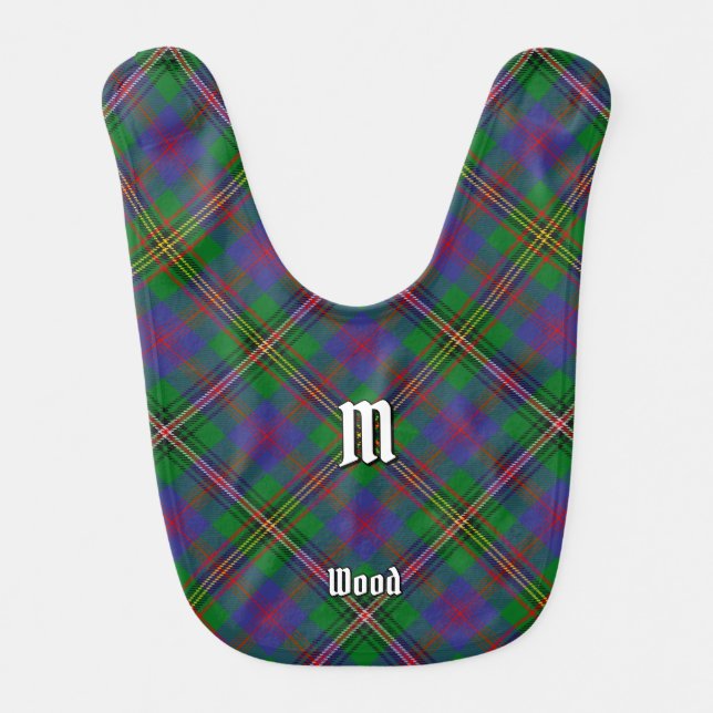 Clan Wood Tartan Baby Bib (Front)