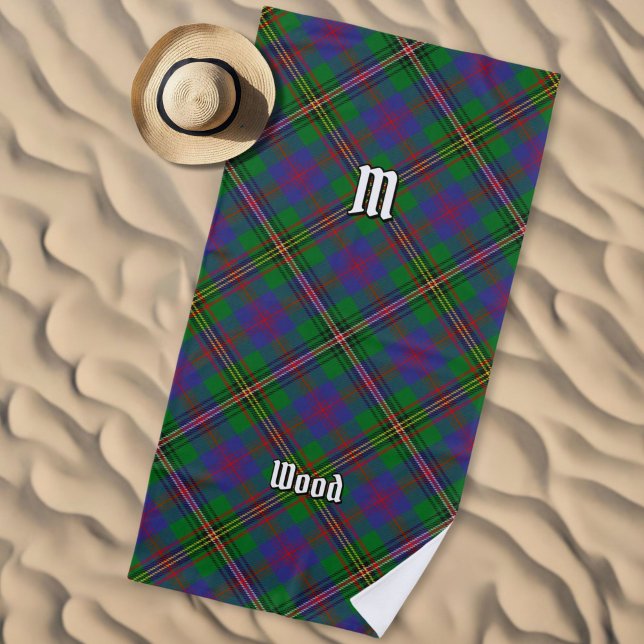 Clan Wood Tartan Beach Towel (Creator Uploaded)