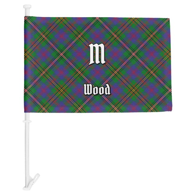 Clan Wood Tartan Car Flag (Front)