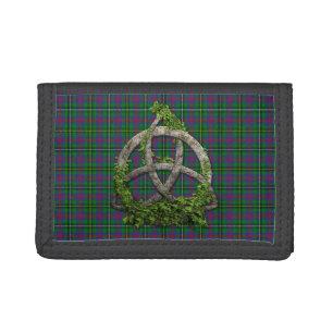 Clan Wood Tartan Celtic Trinity Tri-fold Wallet