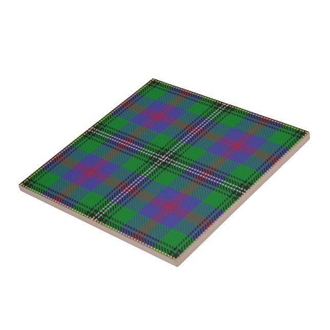 Clan Wood Tartan  Ceramic Tile (Side)