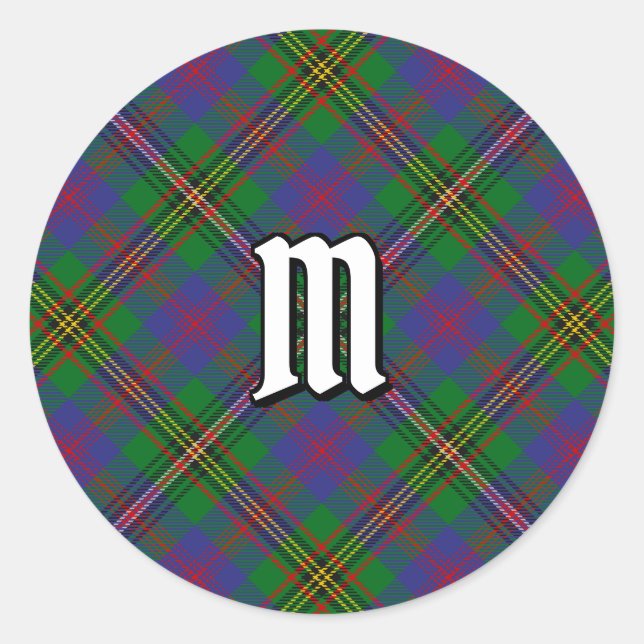 Clan Wood Tartan Classic Round Sticker (Front)