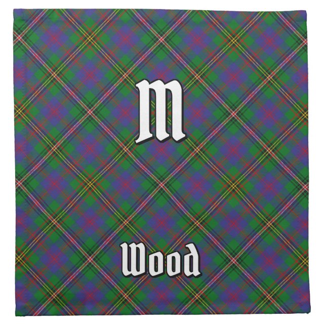 Clan Wood Tartan Cloth Napkin (Front)