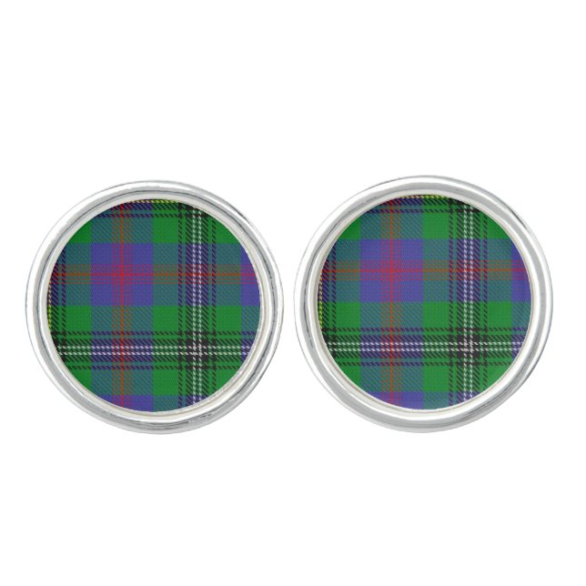Clan Wood Tartan Cufflinks (Front)