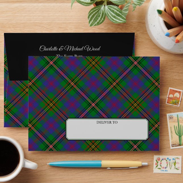 Clan Wood Tartan Envelope (Desk)