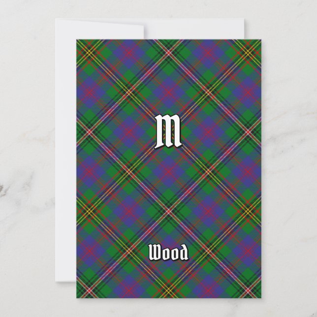 Clan Wood Tartan Invitation (Front)