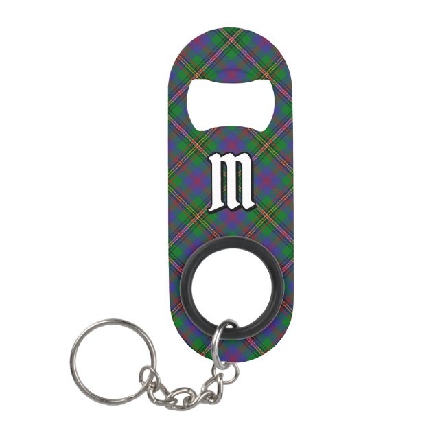 Clan Wood Tartan Keychain Bottle Opener (Front)