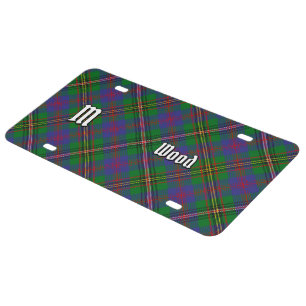 Clan Wood Tartan License Plate