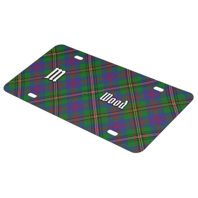 Clan Wood Tartan License Plate (Side)