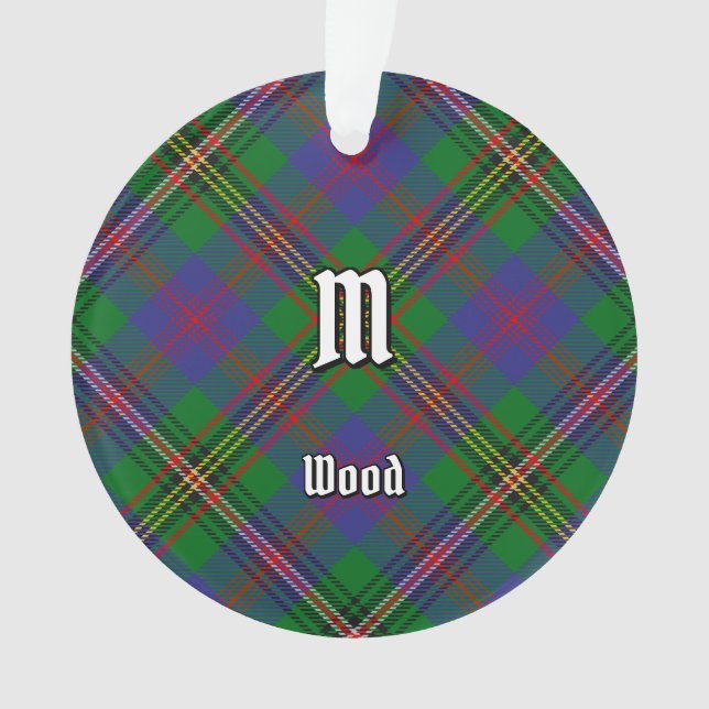 Clan Wood Tartan Ornament (Front)