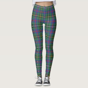 Clan Wood Tartan Plaid Scottish Kilt Pattern Leggings