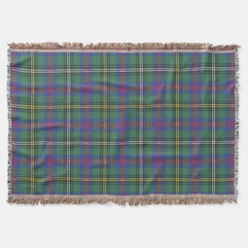 Clan Wood Tartan Plaid Scottish Kilt Pattern Throw Blanket