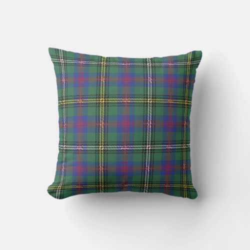 Clan Wood Tartan Plaid Scottish Kilt Pattern Throw Pillow