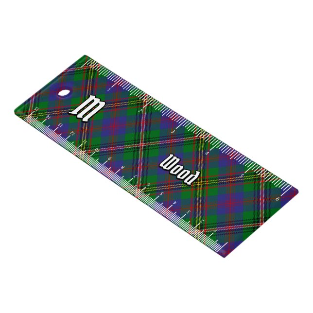 Clan Wood Tartan Ruler (Angled)