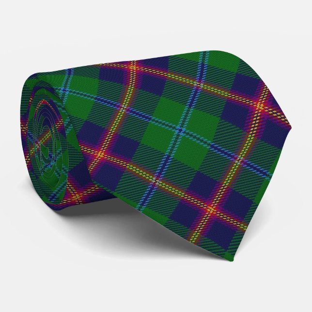 Clan Young Letter Y Monogram Tartan Neck Tie (Rolled)