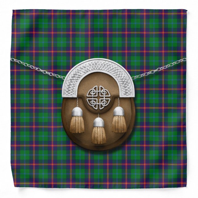 Clan Young Tartan And Sporran Bandana (Front)