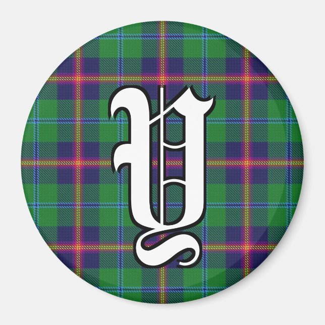 Clan Young Tartan Plaid Accents Magnet (Front)
