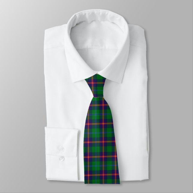 Clan Young Tartan Plaid  Neck Tie (Tied)