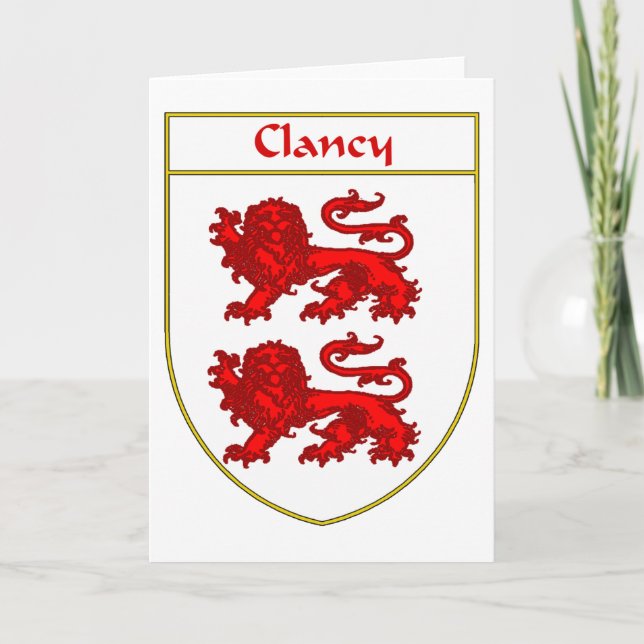Clancy Coat of Arms/Family Crest Holiday Card (Front)
