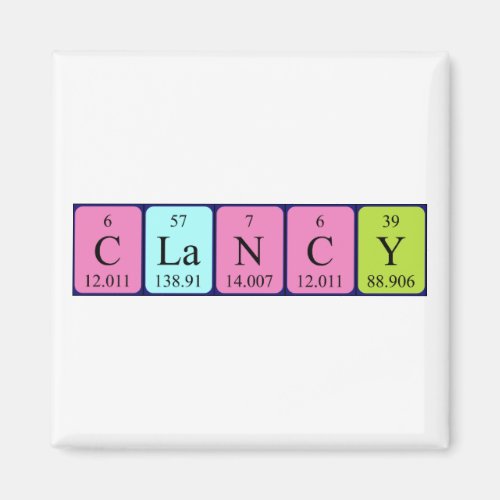 Clancy periodic table name magnet