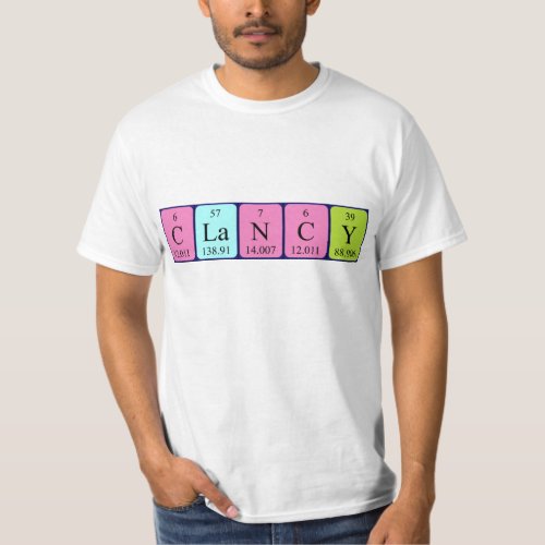 Clancy periodic table name shirt