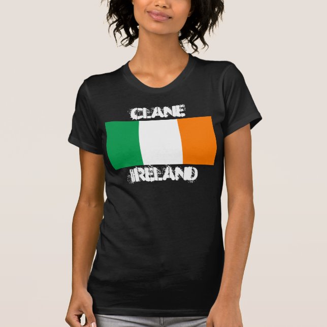 Clane, Ireland with Irish flag T-Shirt (Front)