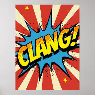 CLANG! Pop Art Echo Poster