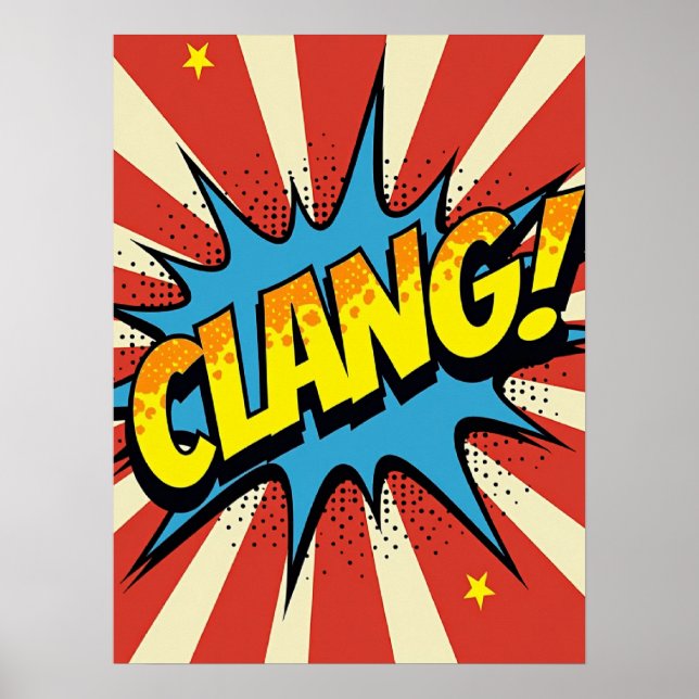 CLANG! Pop Art Echo Poster (Front)