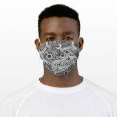 Clank - Gray Grungy Assortment of Tools Adult Cloth Face Mask (Worn)