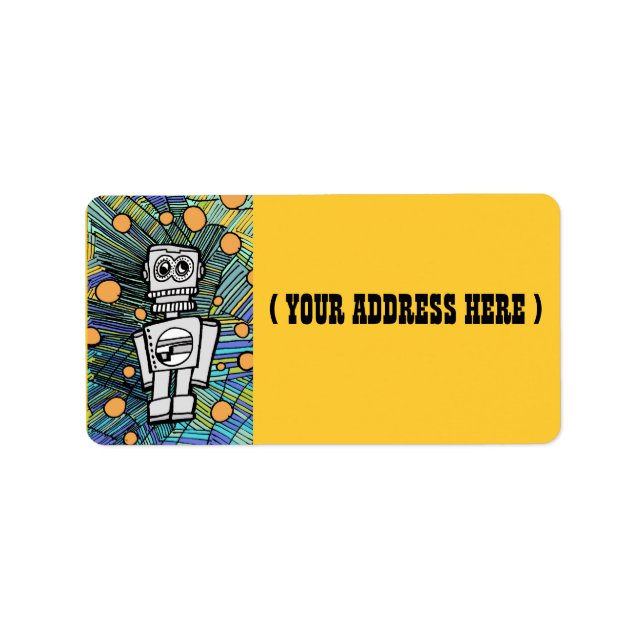 Clanky the Robot Address Labels (Front)
