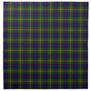 Clanranald tartan blue green plaid napkin