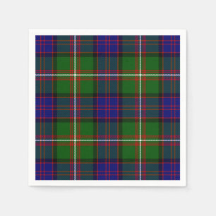 Clanranald tartan blue green plaid napkins