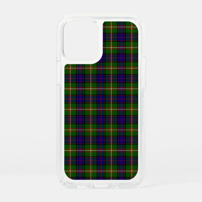 Clanranald tartan blue green plaid speck iPhone 12 mini case (Front)