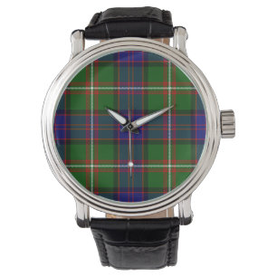 Clanranald tartan blue green plaid watch