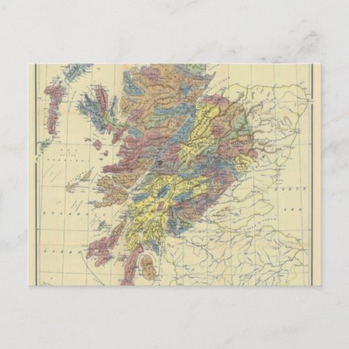 Clans Of Scotland Historical Map Clan Locations Postcard