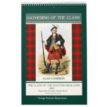 Clans of Scottish Highlands Vintage Portraits 2024 Calendar