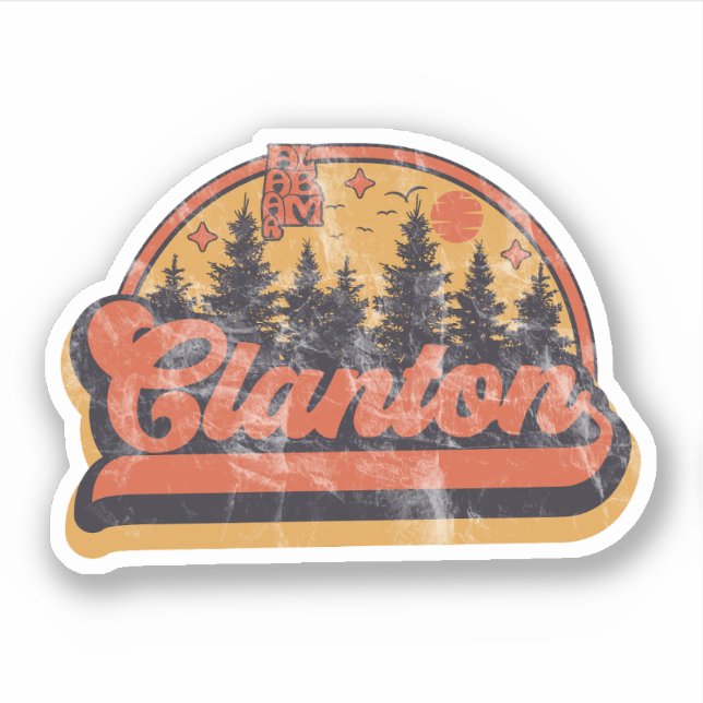 Clanton, Alabama Sticker (Front)