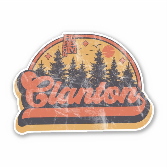 Clanton, Alabama Sticker (Front)