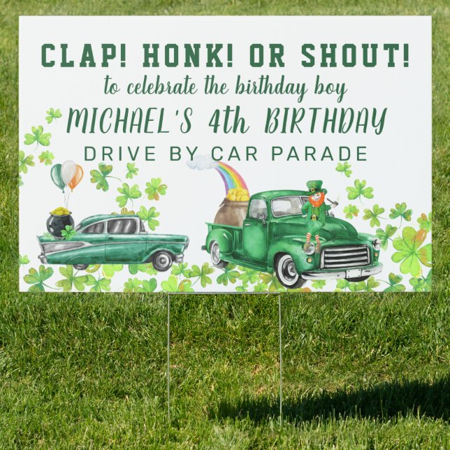 Clap, Honk, Shout | Happy Birthday Yard Sign (Insitu)