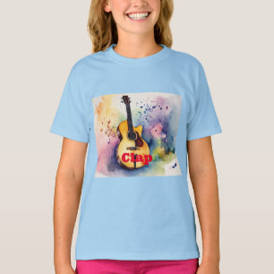 "Clap 'n' Strum: Light Blue Kids' Musical Tee" T-Shirt