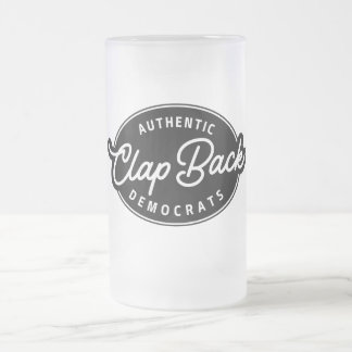 Clapback Democrats Frosted Glass Beer Mug