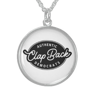 Clapback Democrats Sterling Silver Necklace