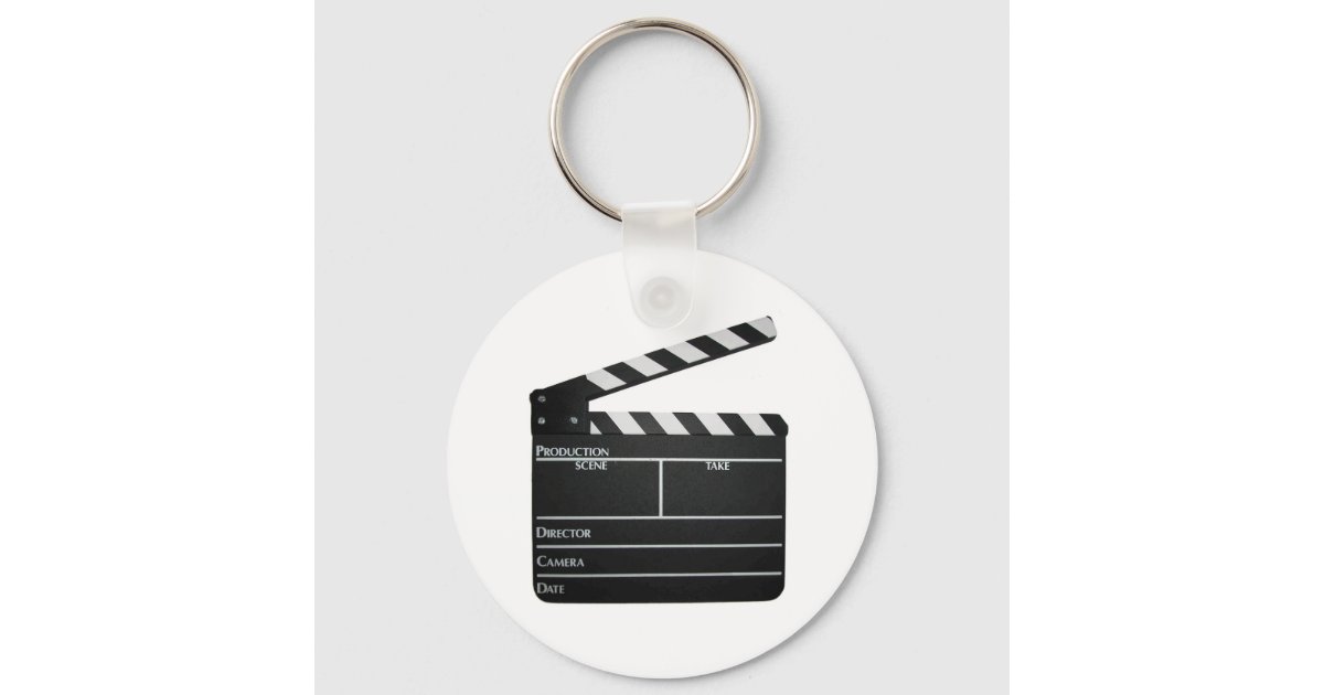 Clapboard Film Movie Slate Keychain | Zazzle