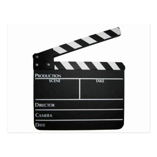 Clapboard Film Movie Slate Postcard | Zazzle