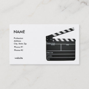 Clapboard, FILMMAKER business card Customized