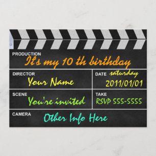 clapboard invitation
