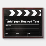 Clapboard Movie Award Plaque at Zazzle